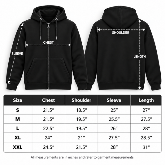 Men’s Premium Fleece Zip-Up Hoodie – Jet Black