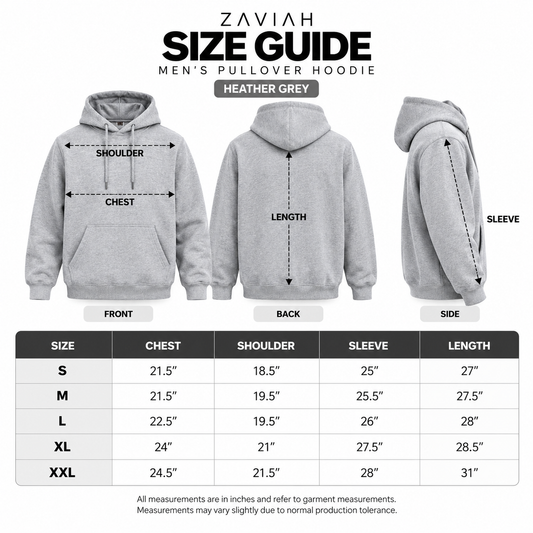 Men’s Premium Fleece Pullover Hoodie – Heather Grey