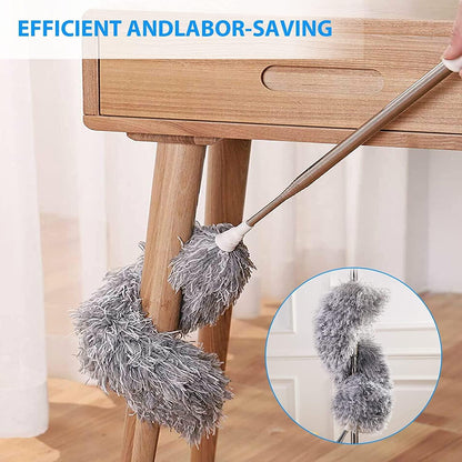100-Inch Extendable Microfiber Feather Duster – Clean High Places Easily!