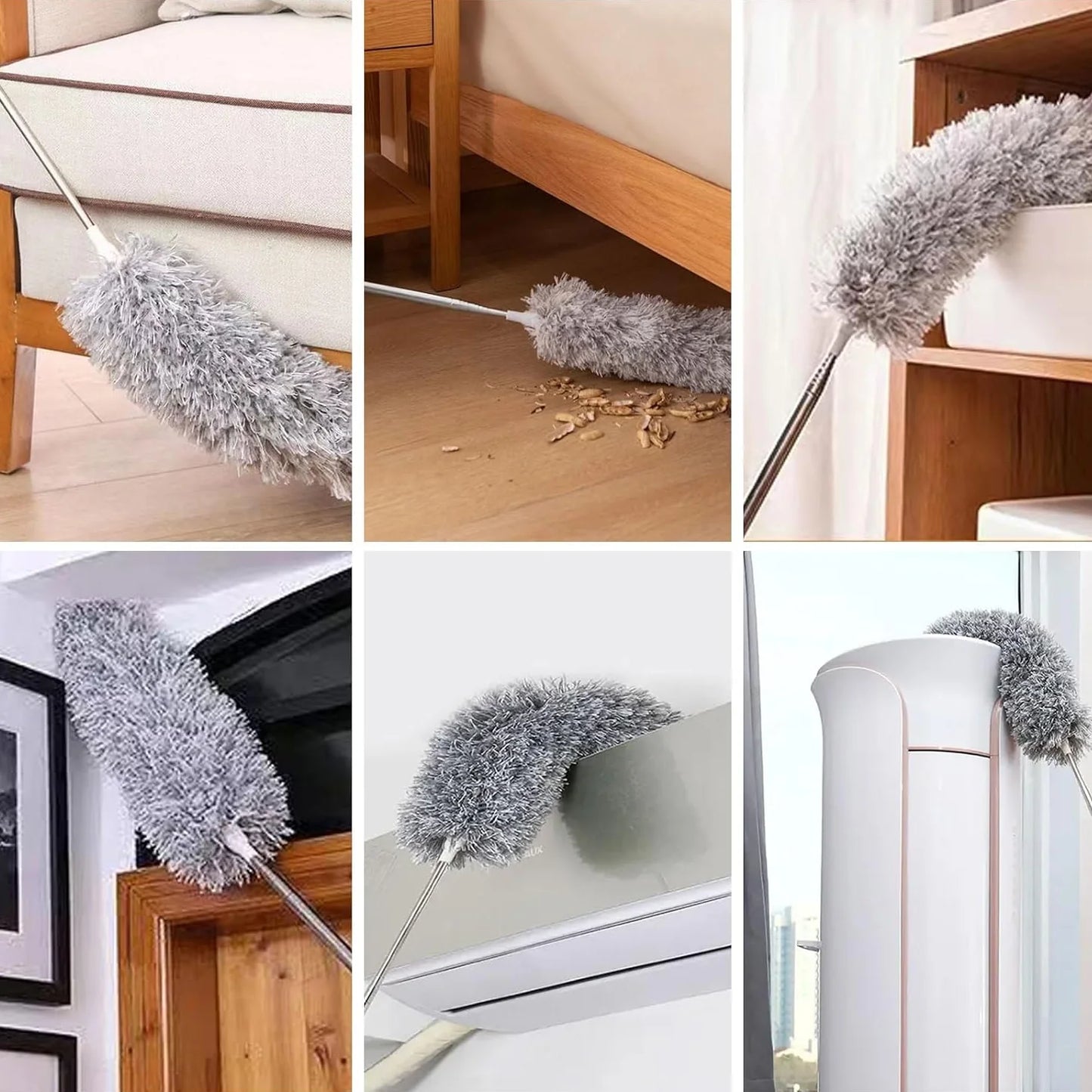 100-Inch Extendable Microfiber Feather Duster – Clean High Places Easily!