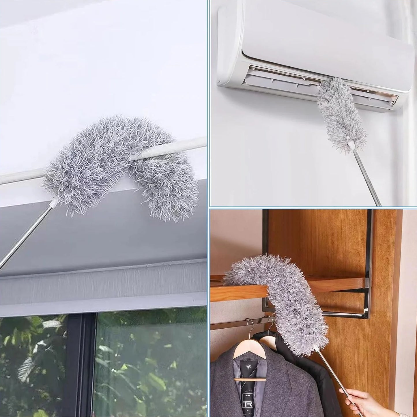100-Inch Extendable Microfiber Feather Duster – Clean High Places Easily!
