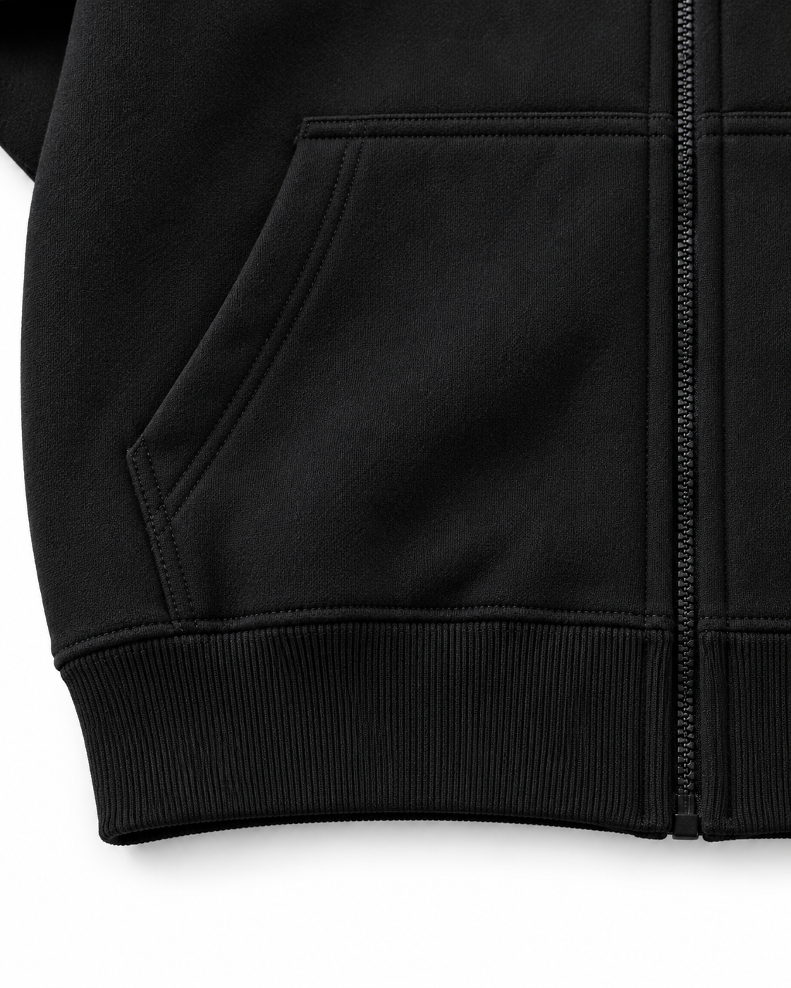 Men’s Premium Fleece Zip-Up Hoodie – Black