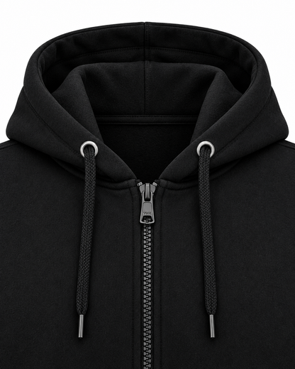 Men’s Premium Fleece Zip-Up Hoodie – Black