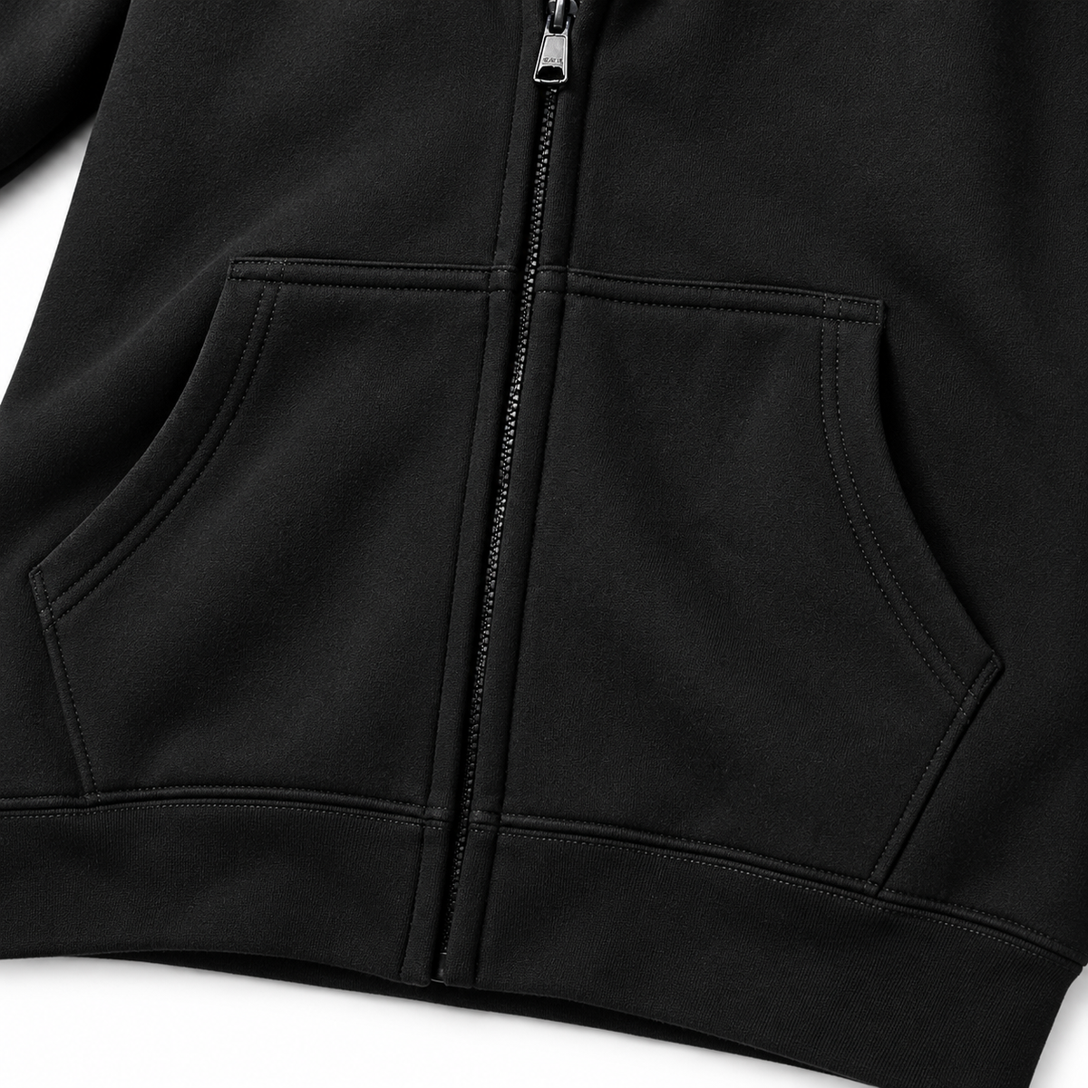 Men’s Premium Fleece Zip-Up Hoodie – Black