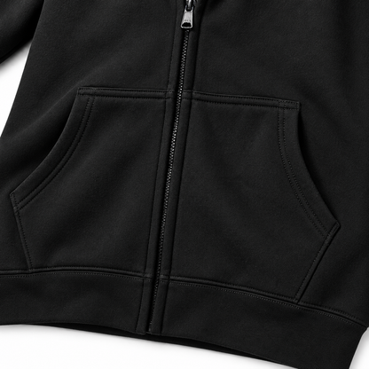 Men’s Premium Fleece Zip-Up Hoodie – Black