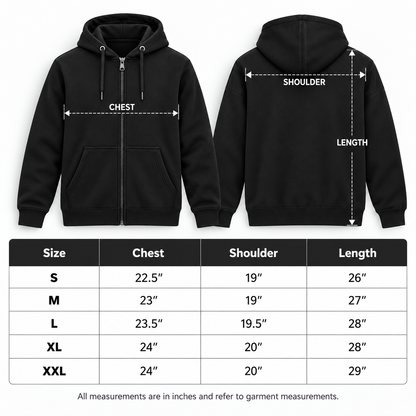 Men’s Premium Fleece Zip-Up Hoodie – Black