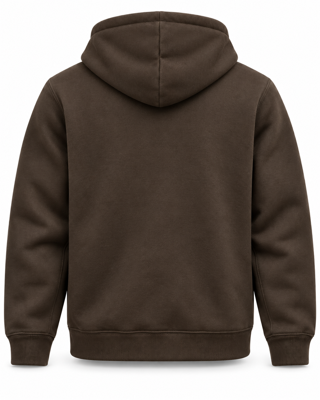 Men’s Premium Fleece Zip-Up Hoodie – Chocolate Brown
