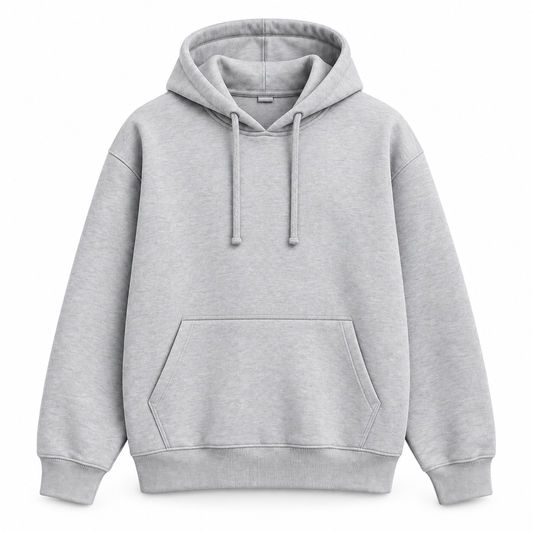 Men’s Premium Fleece Pullover Hoodie – Heather Grey