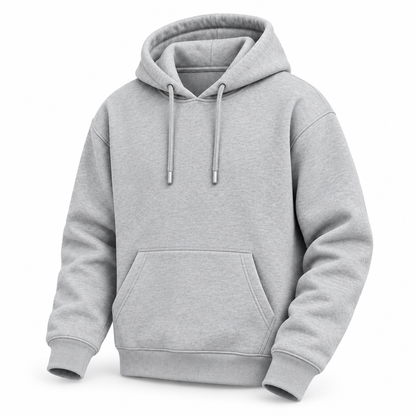 Men’s Premium Fleece Pullover Hoodie – Heather Grey