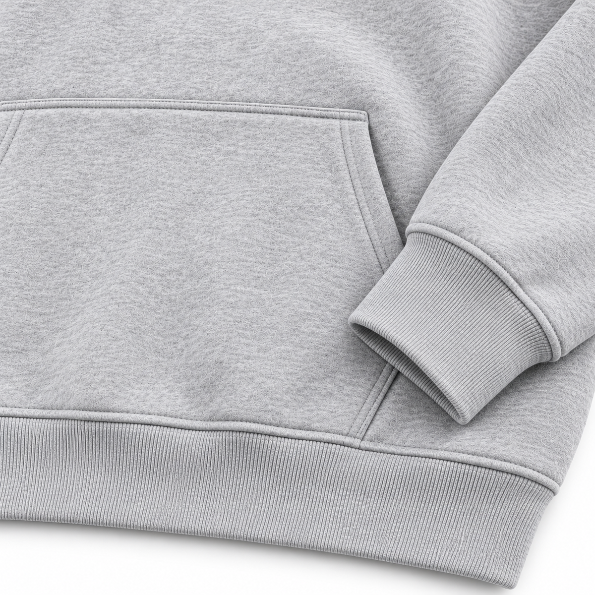Men’s Premium Fleece Pullover Hoodie – Heather Grey