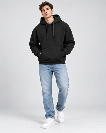 Men’s Premium Fleece Pullover Hoodie – Jet Black