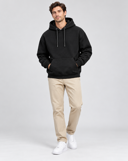 Men’s Premium Fleece Pullover Hoodie – Jet Black