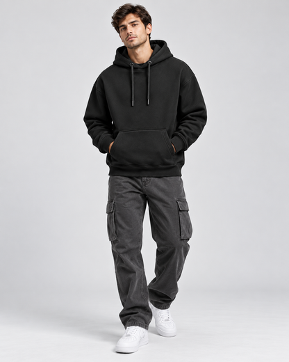 Men’s Premium Fleece Pullover Hoodie – Jet Black