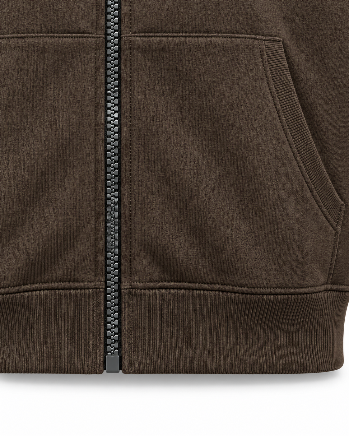 Men’s Premium Fleece Zip-Up Hoodie – Chocolate Brown