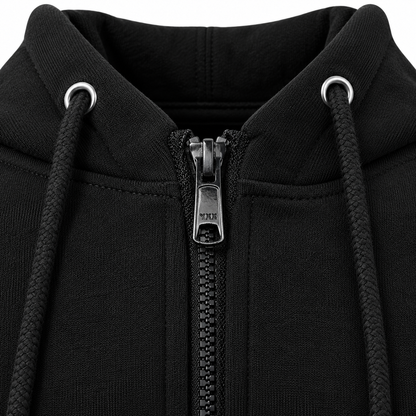 Men’s Premium Fleece Zip-Up Hoodie – Black